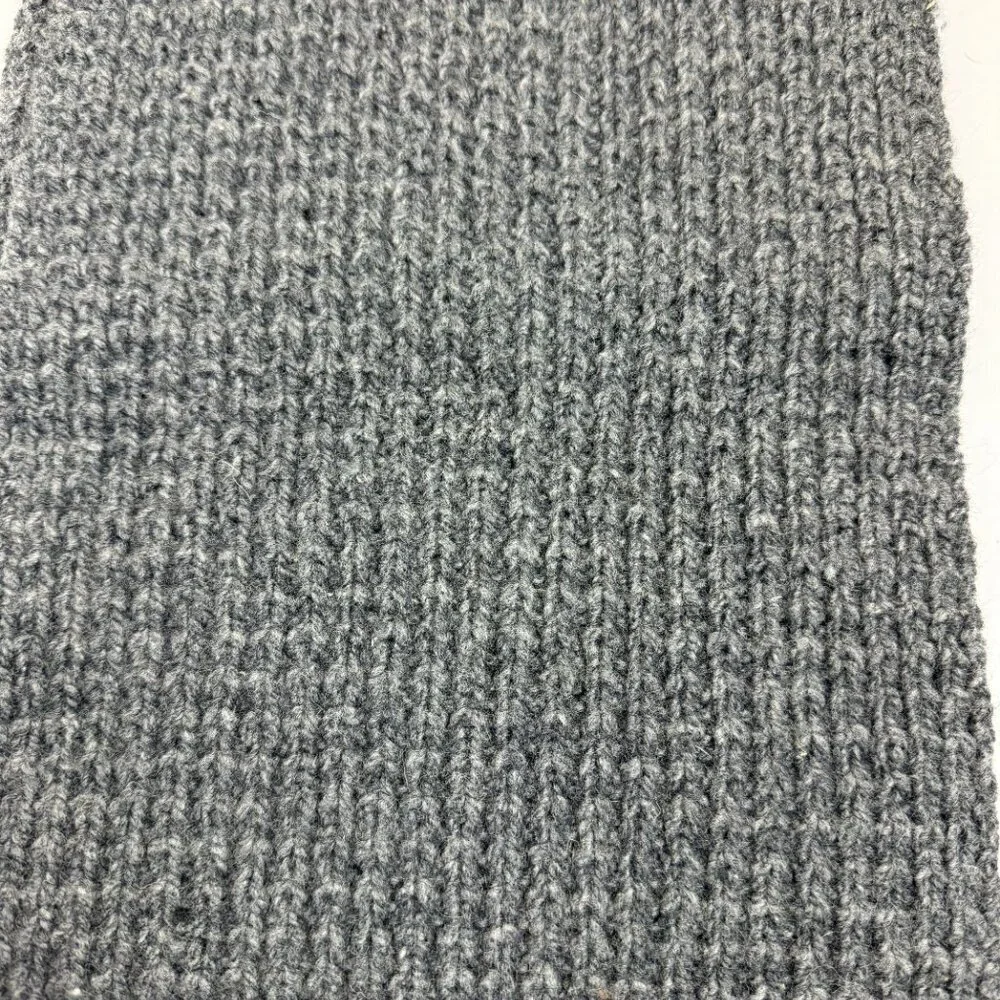 Polo Ralph Lauren Gray Lambs Wool Blend Knit Winter Warm Scarf